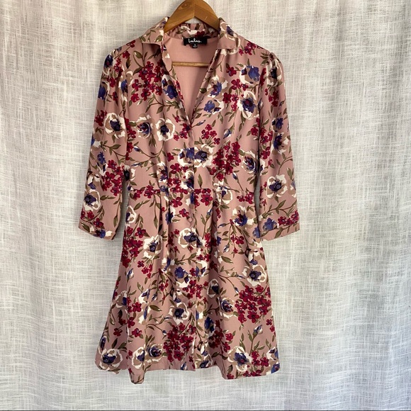 Lulu's Dresses & Skirts - Lulus Floral Mini Shirt Dress